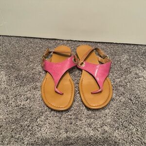 Stylish Pink and Tan Sandals